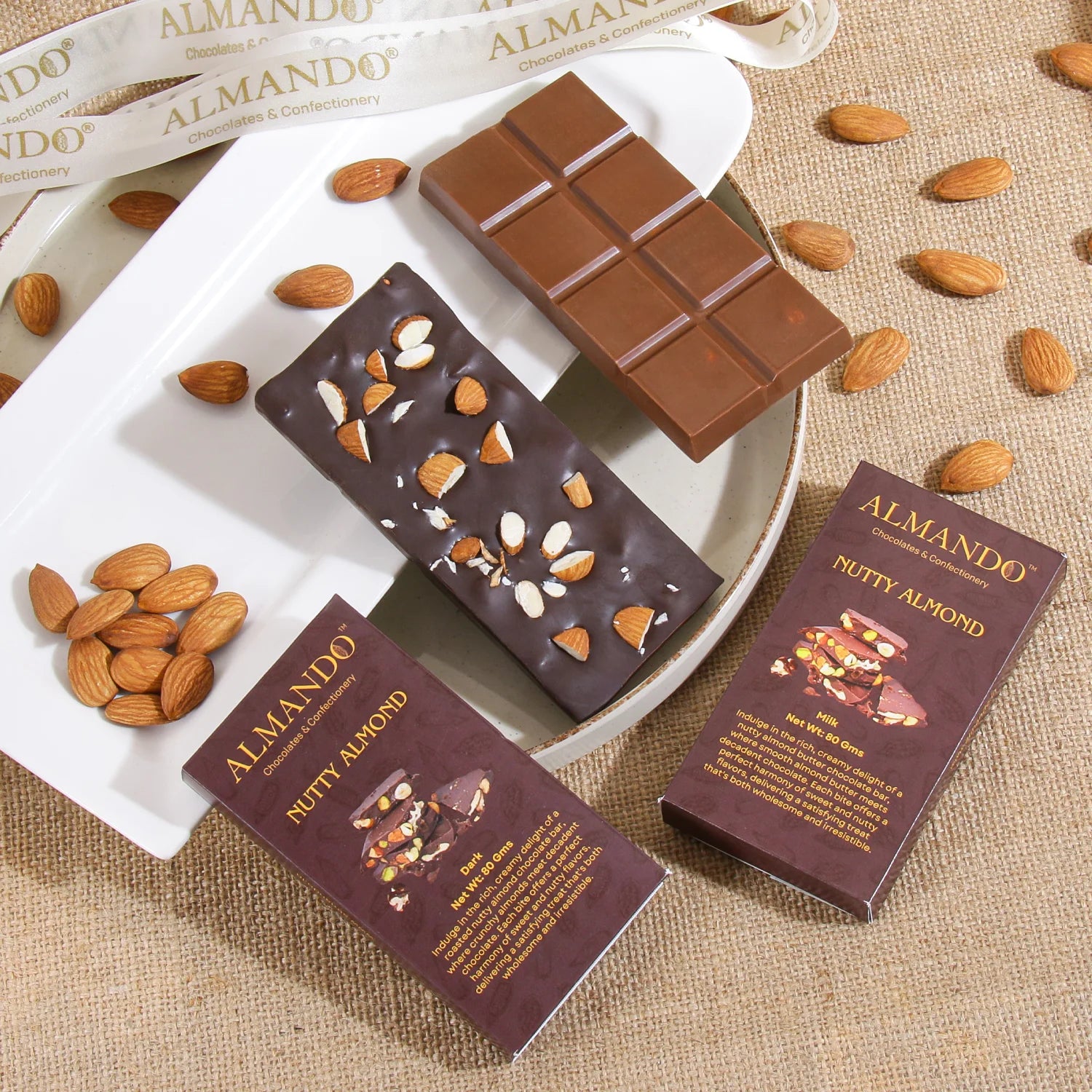Roasted Almond (Sea Salt) Chocolate Bar