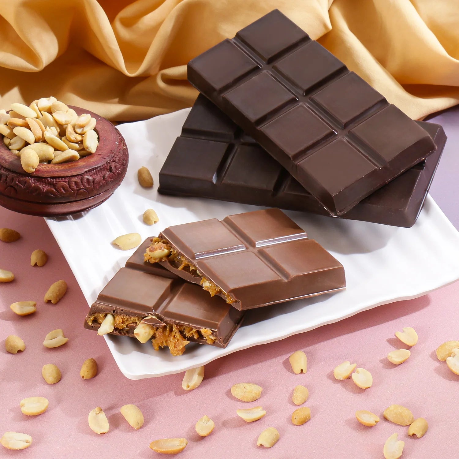 Nutty Peanut Praline Chocolate Bar