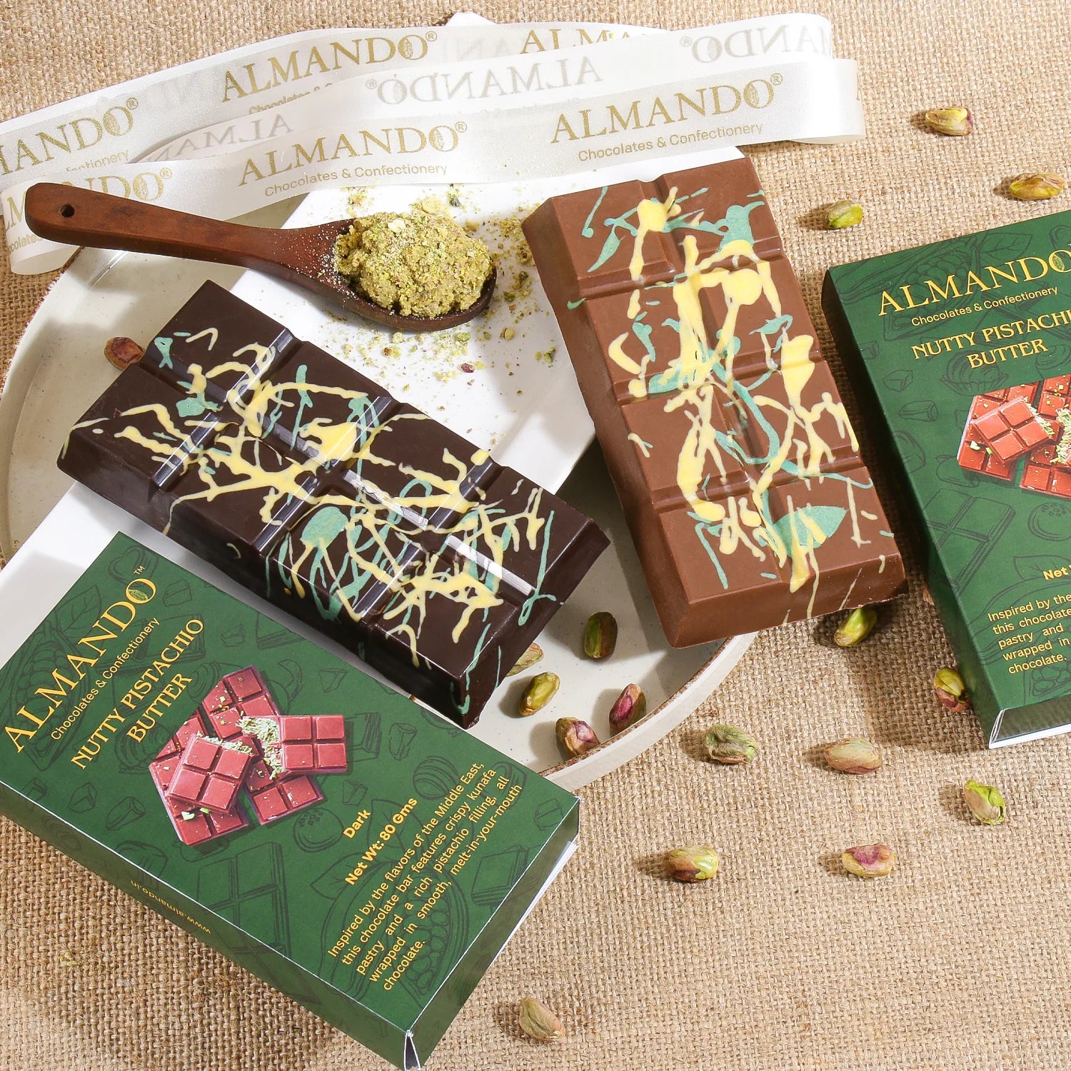 Pistachio Kunafa Chocolate Bar